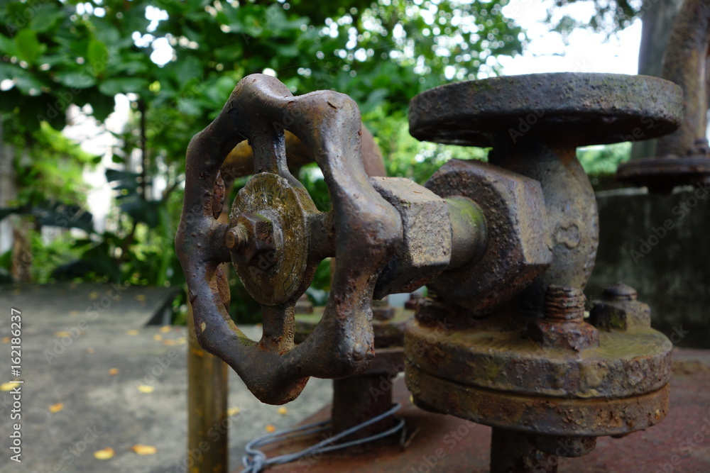 Old rusted water valve