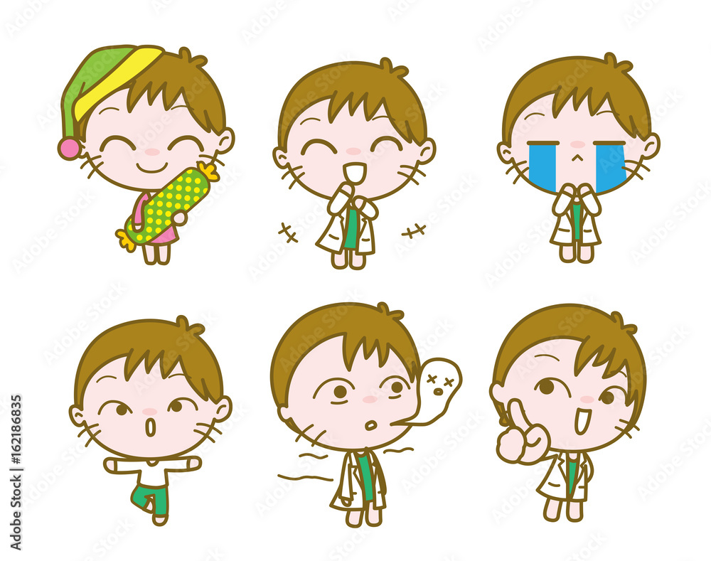 girl kids cartoon collection Vector illustration girl kids cartoon collection Vector illustration