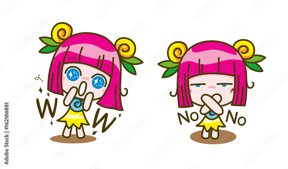 girl kids cartoon collection Vector illustration girl kids cartoon collection Vector illustration