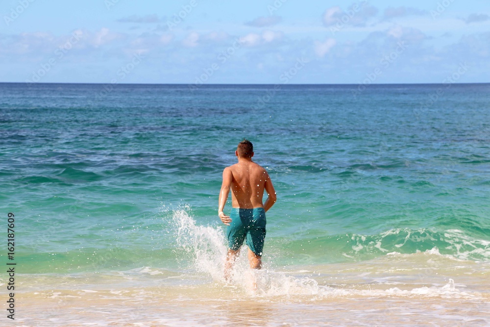 Boy and ocean