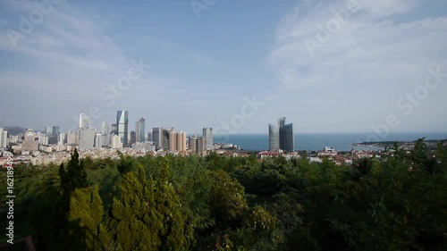Wallpaper Mural Overlooking urban & sea skyline,china QingDao(tsingtao). Torontodigital.ca