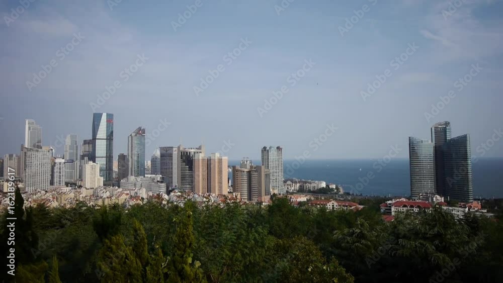 Overlooking urban & sea skyline,china QingDao(tsingtao). Overlooking urban & sea skyline,china QingDao(tsingtao).