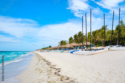 Photography Varadero beach in Cuba on a sunny summer day