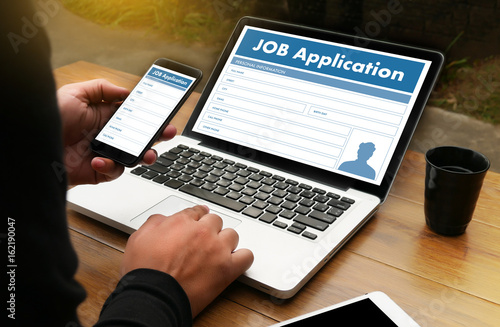 JOB Application Applicant Filling Up the Online  Profession Apply Hiring