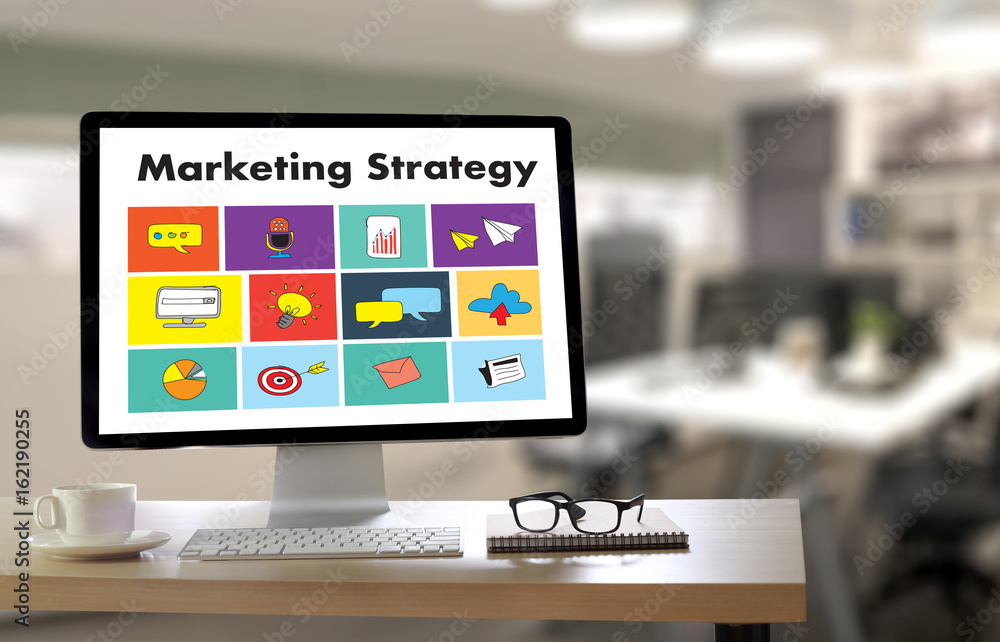 Marketing Strategy technology business man working on laptop computer DIGITAL MARKETING concept Marketing Strategy technology business man working on laptop computer DIGITAL MARKETING concept