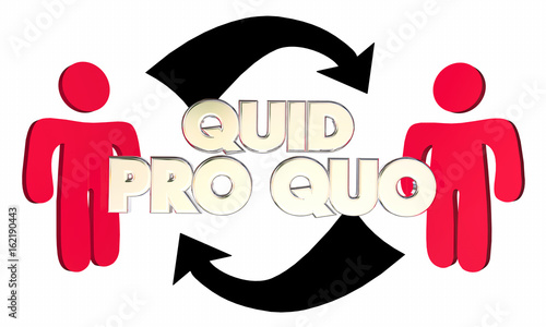 фотографія Quid Pro Quo Two People Mutual Trade Benefits 3d Illustration