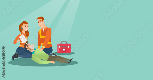 Emergency doing cardiopulmonary resuscitation