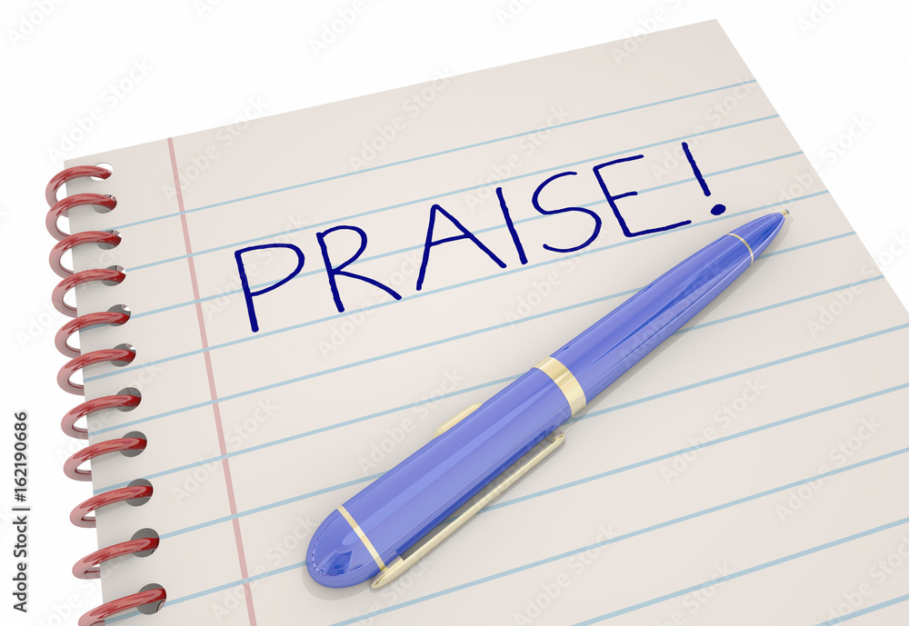 Praise Notebook Pen Compliment Recognition 3d Illustration Praise Notebook Pen Compliment Recognition 3d Illustration