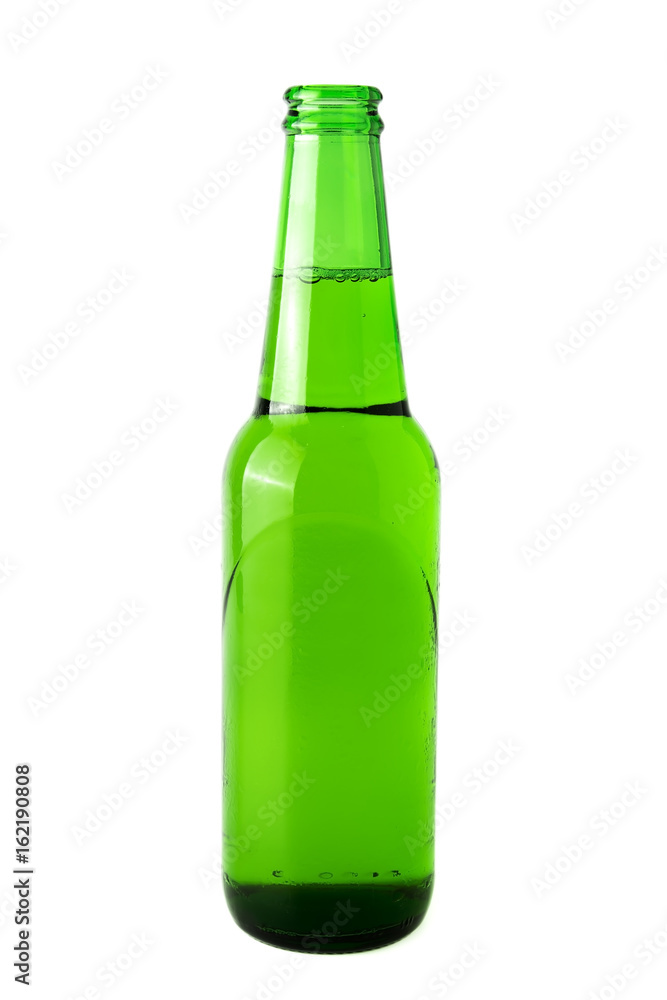 Beer bottle isolated on white background with open cap. Beer bottle isolated on white background with open cap.