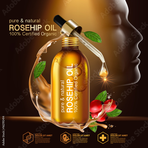 Rose hip oil natural cosmetic skin care
