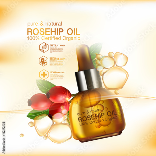 Rose hip oil natural cosmetic skin care