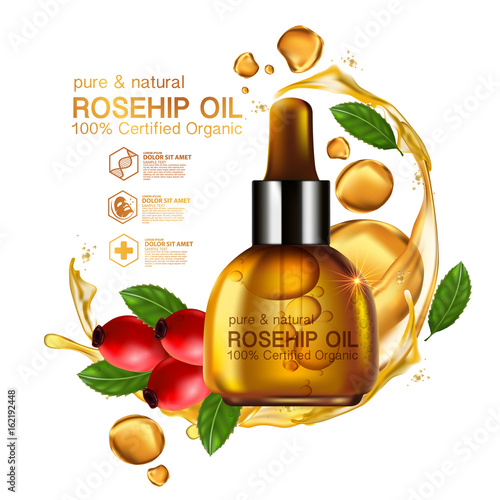 Rose hip oil natural cosmetic skin care