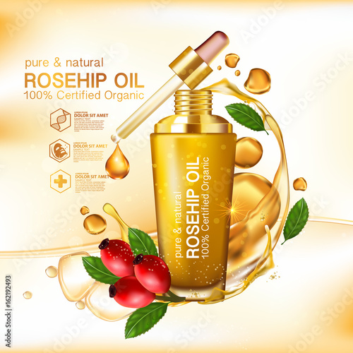 Rose hip oil natural cosmetic skin care