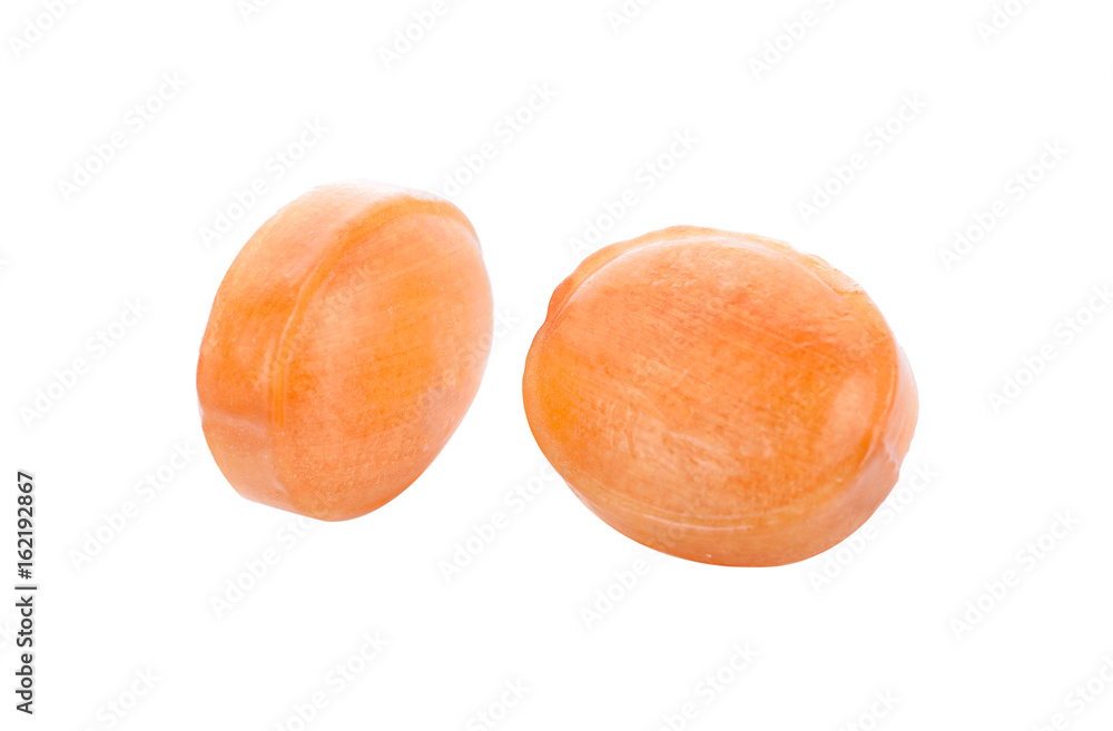 Brown candy isolated on white background. Brown candy isolated on white background.