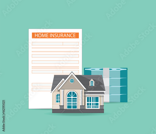 House insurance concept isolated on background.