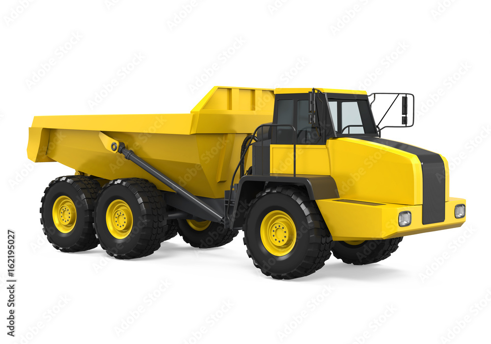 Articulated Dump Truck Isolated