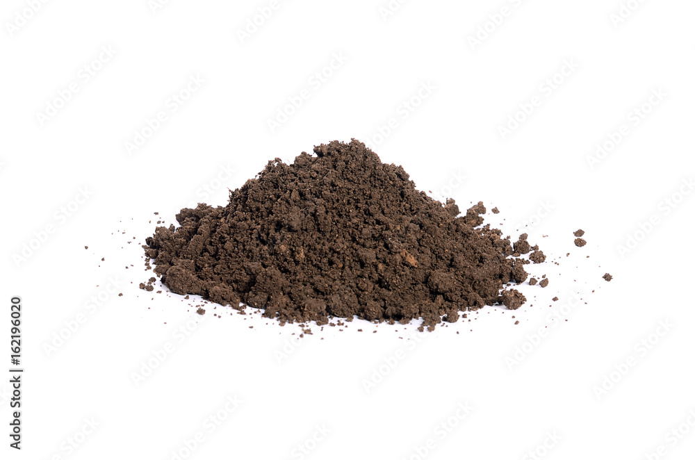 Ground closeup isolated on white background Ground closeup isolated on white background