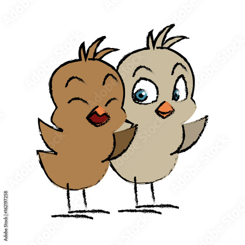 cute little chicks baby animal bird cartoon