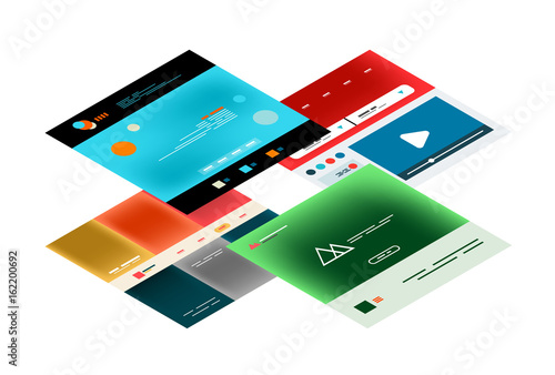 Vector web site page design development concept