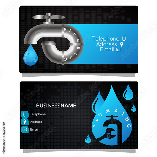 Business card for plumbing repair