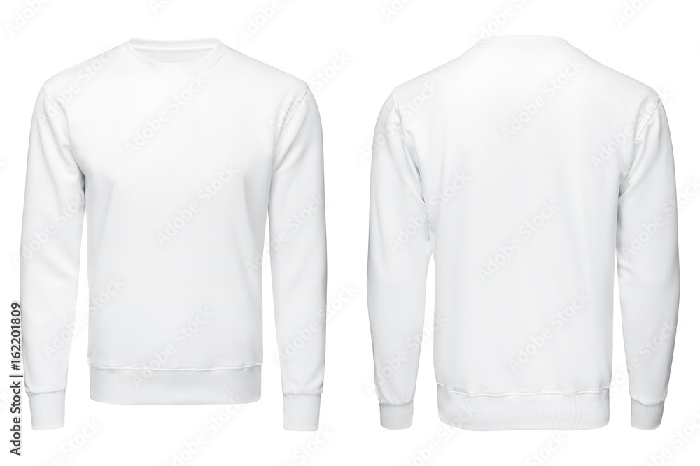 white sweatshirt,, clothes on isolated Stock Photo | Adobe Stock