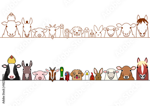 farm animals border set