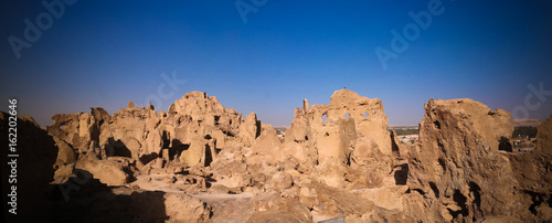 View of Shali old city ruins in Siwa oasis in Egypt