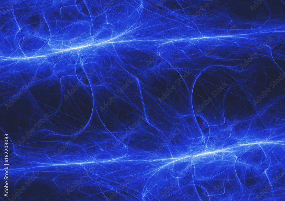 Blue electric background, abstract lightning element