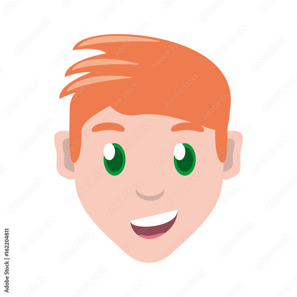 Boy face cartoon icon vector illustration graphic design Boy face cartoon icon vector illustration graphic design