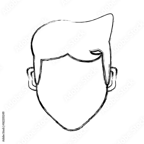 Man faceless head icon vector illustration graphic design