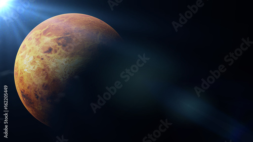 Fototapeta Naklejka Na Ścianę i Meble -  planet Venus lit by the bright Sun