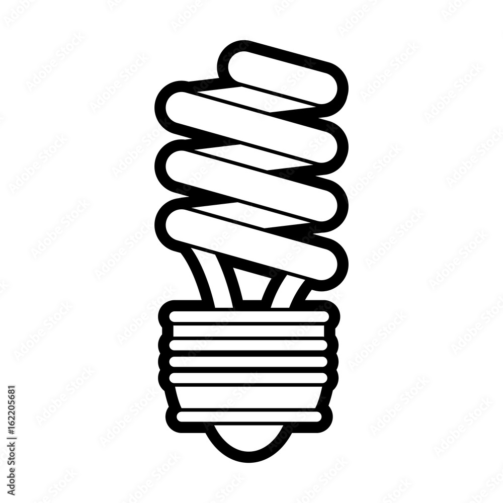compact fluorescent lamp vector illustration compact fluorescent lamp vector illustration
