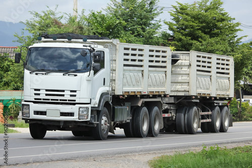  Dump truck on highway road