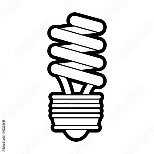 compact fluorescent lamp vector illustration