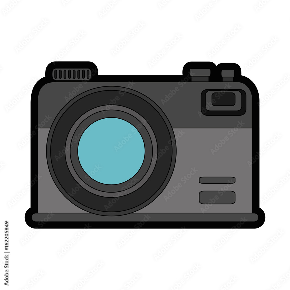 photographic camera icon over white background vector illustration photographic camera icon over white background vector illustration