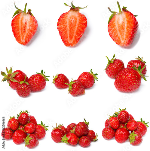 Strawberry isolated on white background. close up