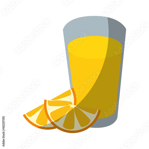 orange juice icon over white background vector illustration