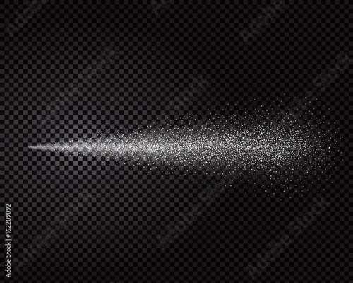 Water spray mist of atomizer. Cosmetic dust effect vector