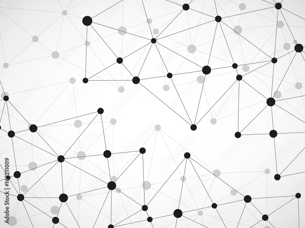 Abstract geometric background with connecting dots and lines. Modern technology concept. Polygonal structure Abstract geometric background with connecting dots and lines. Modern technology concept. Polygonal structure