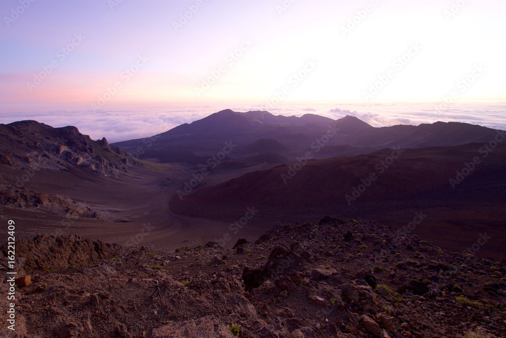 Sunrise at Haleakala Crater on the Hawaiian island of Maui