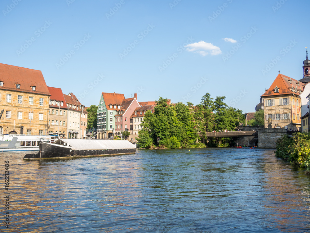 Obraz premium Blick auf die Untere Brücke in Bamberg