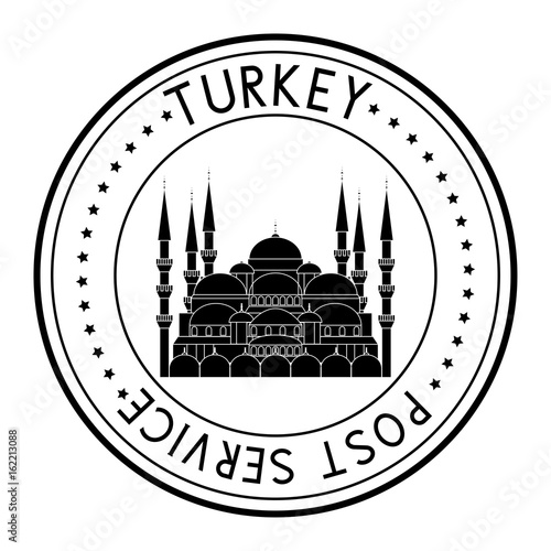 Turkey postmark with the Blue Mosque