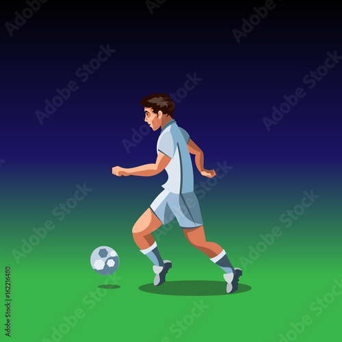 Soccer player with a graphic trail © sashazerg