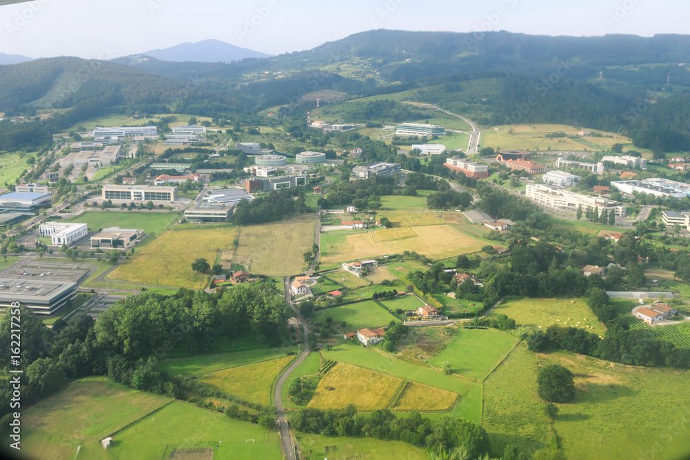 Fototapeta premium aerial views of biscay technological Park located near Bilbao, Spain
