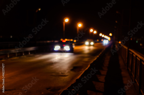 Blurred background of the car lights © ihorbondarenko
