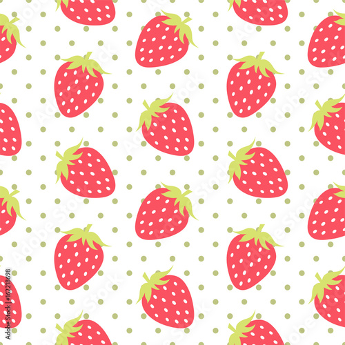 Strawberry Seamless Pattern Vector