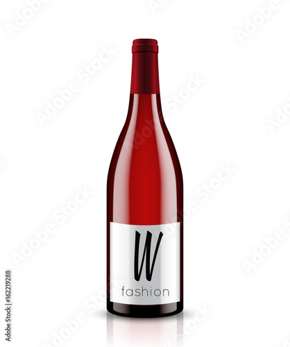 Mockup wine bottle. vector design.