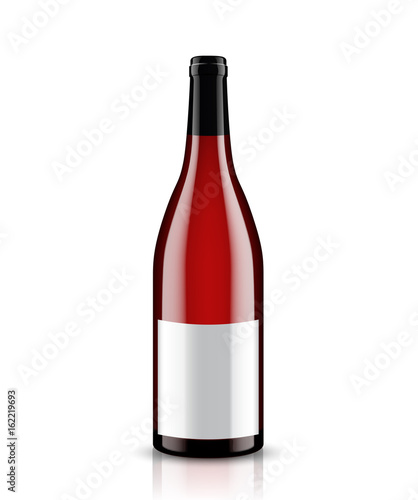 Mockup wine bottle. vector design.