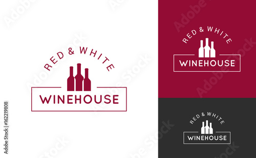 wine logo set design background