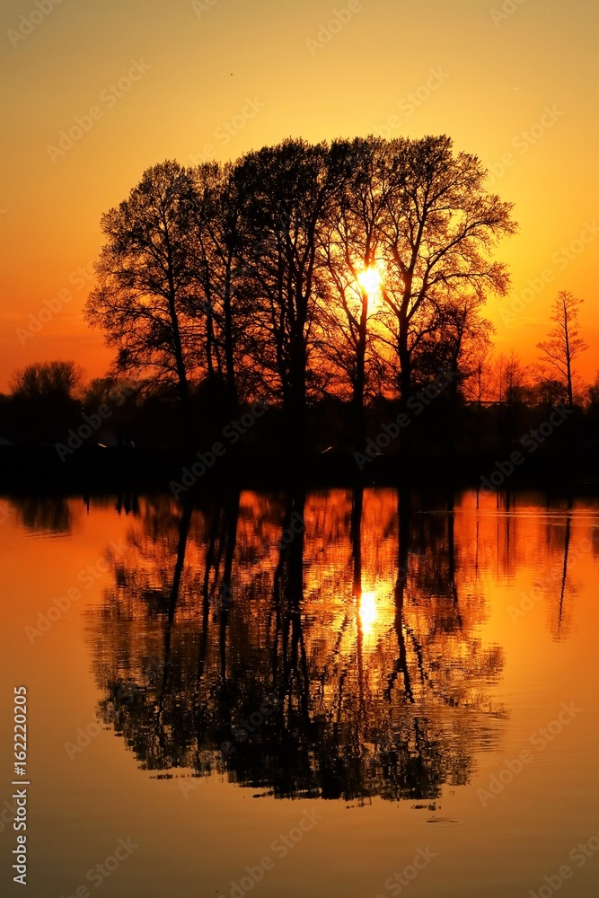 Obraz premium Sunset in Minsk